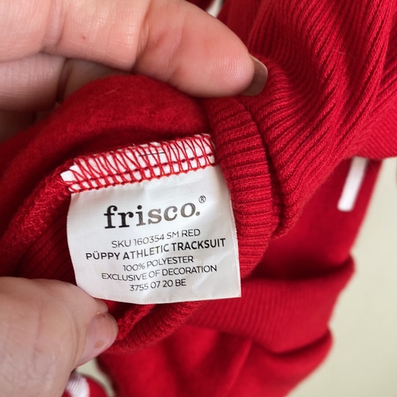 Red athletic hooded puppy tracksuit - Picture 10 of 13